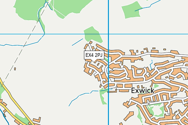 EX4 2PJ map - OS VectorMap District (Ordnance Survey)