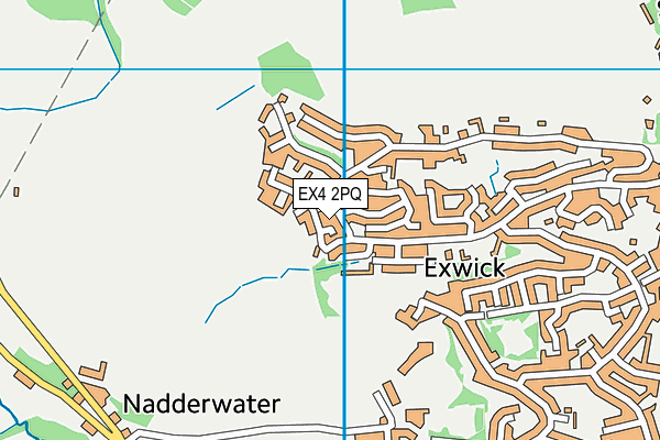 EX4 2PQ map - OS VectorMap District (Ordnance Survey)