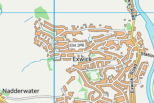 EX4 2PR map - OS VectorMap District (Ordnance Survey)