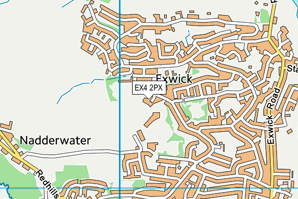 EX4 2PX map - OS VectorMap District (Ordnance Survey)
