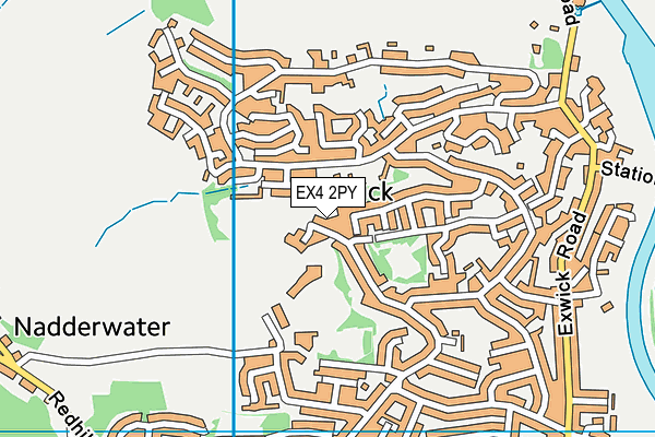 EX4 2PY map - OS VectorMap District (Ordnance Survey)