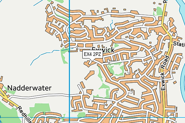 EX4 2PZ map - OS VectorMap District (Ordnance Survey)
