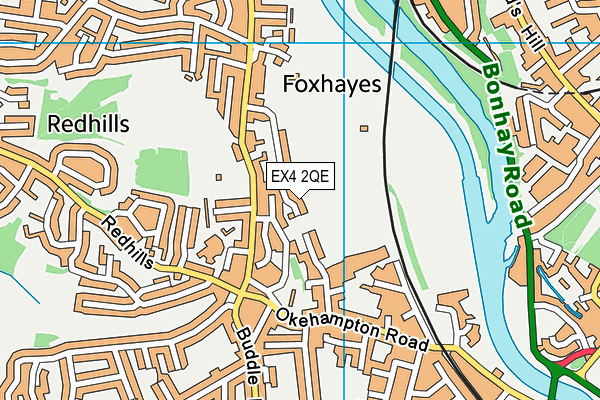 EX4 2QE map - OS VectorMap District (Ordnance Survey)