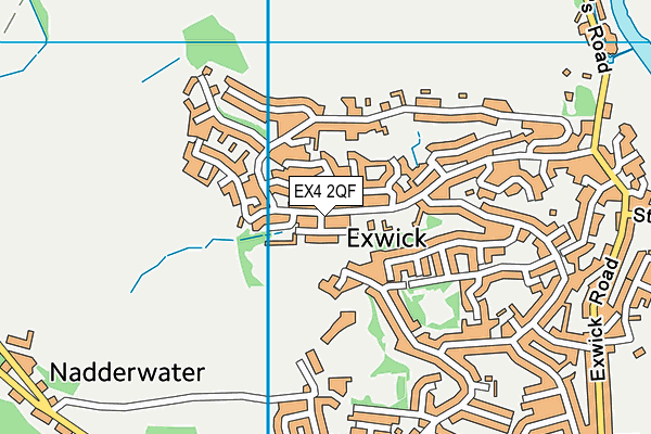 EX4 2QF map - OS VectorMap District (Ordnance Survey)
