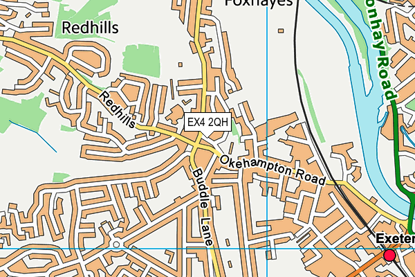 EX4 2QH map - OS VectorMap District (Ordnance Survey)