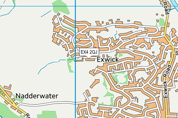 EX4 2QJ map - OS VectorMap District (Ordnance Survey)