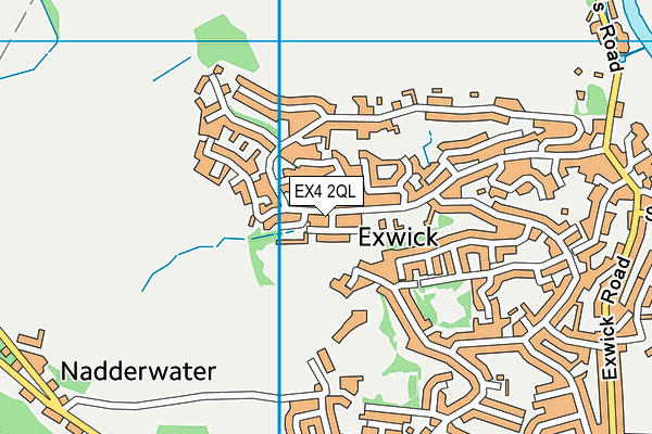 EX4 2QL map - OS VectorMap District (Ordnance Survey)
