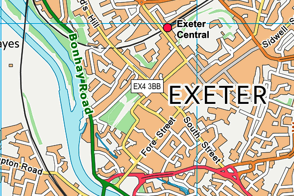 EX4 3BB map - OS VectorMap District (Ordnance Survey)