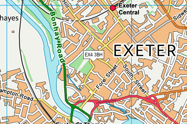 EX4 3BH map - OS VectorMap District (Ordnance Survey)