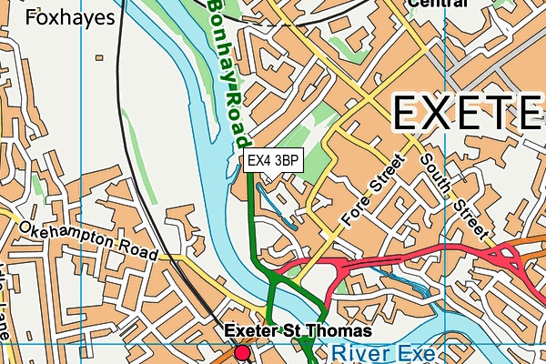 EX4 3BP map - OS VectorMap District (Ordnance Survey)