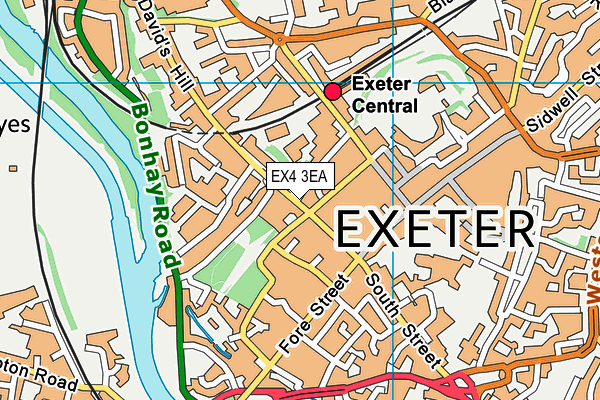 EX4 3EA map - OS VectorMap District (Ordnance Survey)