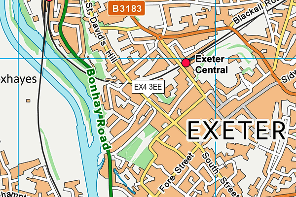 EX4 3EE map - OS VectorMap District (Ordnance Survey)