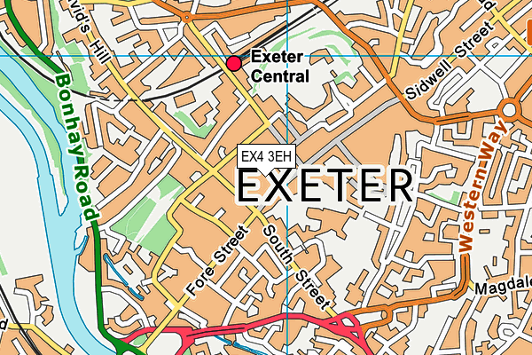EX4 3EH map - OS VectorMap District (Ordnance Survey)
