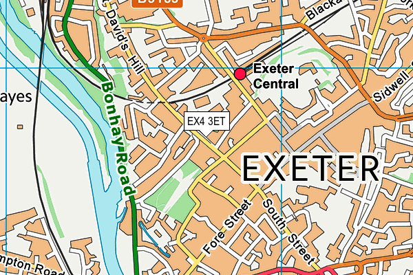 EX4 3ET map - OS VectorMap District (Ordnance Survey)