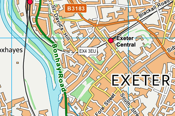 EX4 3EU map - OS VectorMap District (Ordnance Survey)