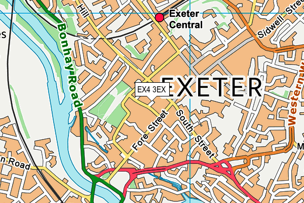 EX4 3EX map - OS VectorMap District (Ordnance Survey)