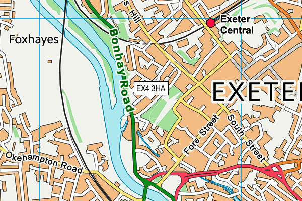EX4 3HA map - OS VectorMap District (Ordnance Survey)