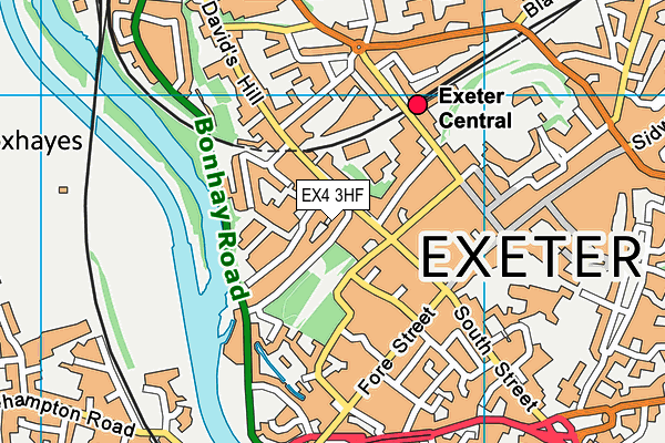 EX4 3HF map - OS VectorMap District (Ordnance Survey)