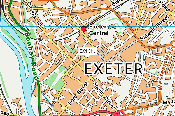 EX4 3HJ map - OS VectorMap District (Ordnance Survey)