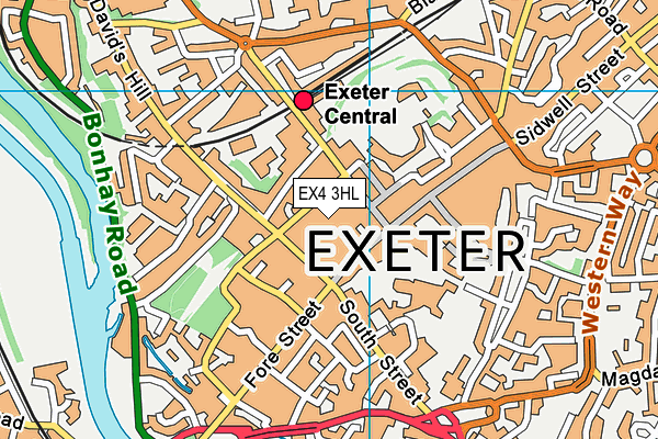 EX4 3HL map - OS VectorMap District (Ordnance Survey)