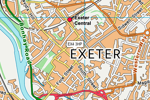 EX4 3HP map - OS VectorMap District (Ordnance Survey)