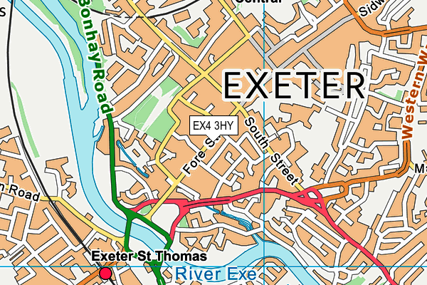 EX4 3HY map - OS VectorMap District (Ordnance Survey)