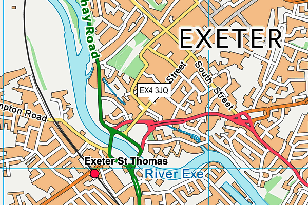 EX4 3JQ map - OS VectorMap District (Ordnance Survey)