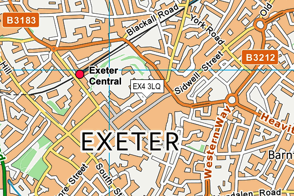 EX4 3LQ map - OS VectorMap District (Ordnance Survey)