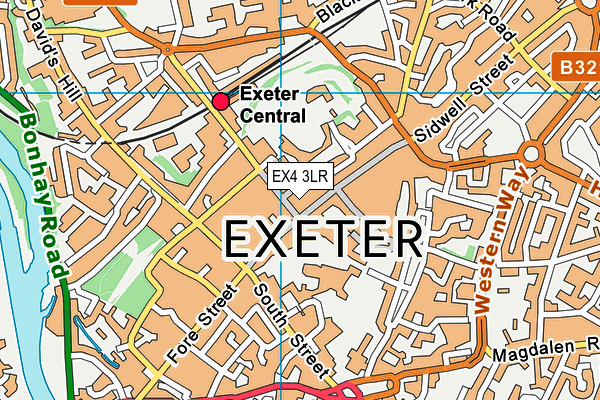 EX4 3LR map - OS VectorMap District (Ordnance Survey)