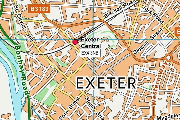 EX4 3NB map - OS VectorMap District (Ordnance Survey)