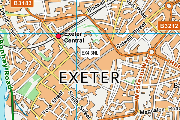 EX4 3NL map - OS VectorMap District (Ordnance Survey)