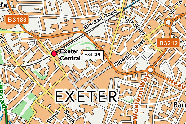 EX4 3PL map - OS VectorMap District (Ordnance Survey)