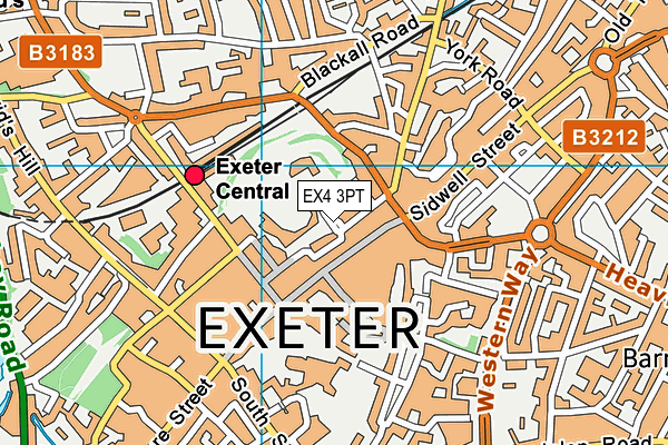 EX4 3PT map - OS VectorMap District (Ordnance Survey)