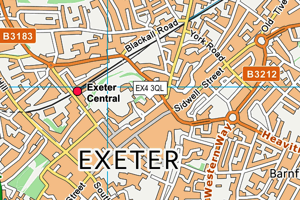 EX4 3QL map - OS VectorMap District (Ordnance Survey)