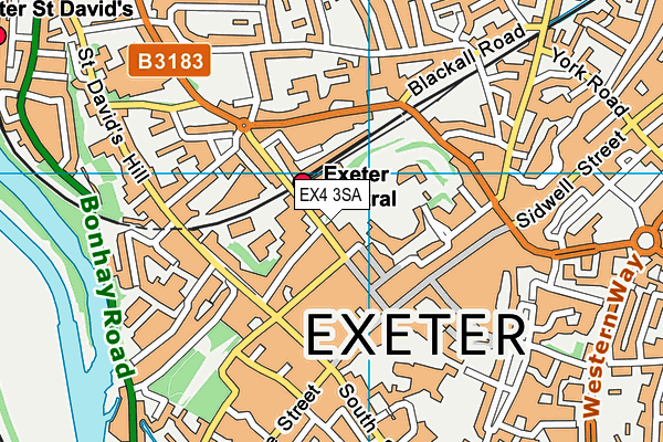 EX4 3SA map - OS VectorMap District (Ordnance Survey)