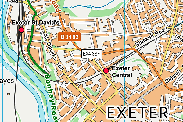 EX4 3SF map - OS VectorMap District (Ordnance Survey)