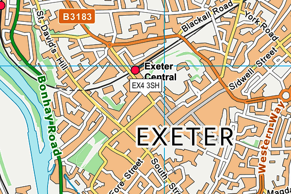 EX4 3SH map - OS VectorMap District (Ordnance Survey)