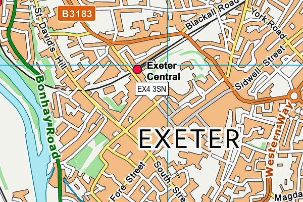 Map of 11 CLIFTON HILL EXETER (MANAGEMENT) COMPANY LIMITED at district scale