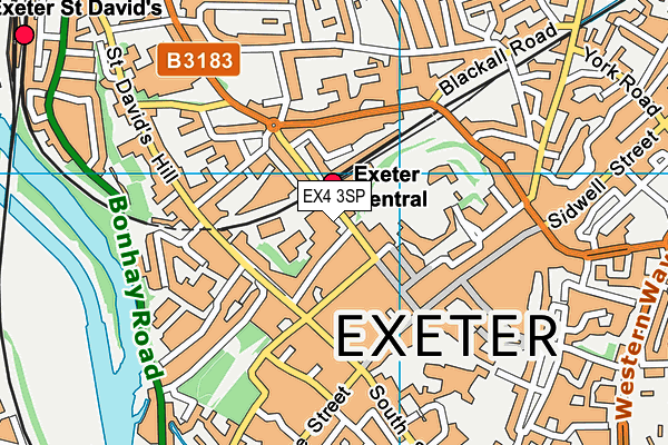 EX4 3SP map - OS VectorMap District (Ordnance Survey)