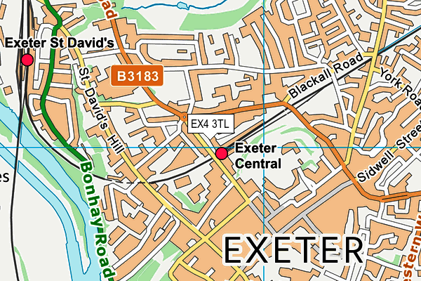 EX4 3TL map - OS VectorMap District (Ordnance Survey)