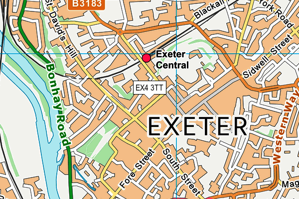 EX4 3TT map - OS VectorMap District (Ordnance Survey)