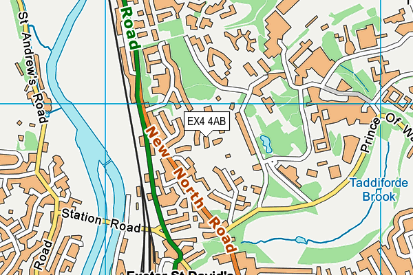 EX4 4AB map - OS VectorMap District (Ordnance Survey)