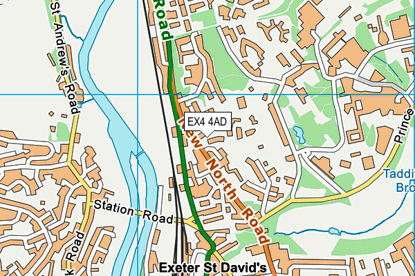 EX4 4AD map - OS VectorMap District (Ordnance Survey)