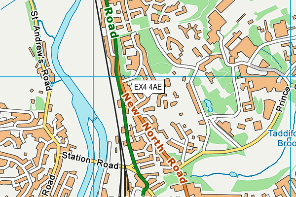 EX4 4AE map - OS VectorMap District (Ordnance Survey)