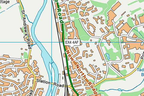 EX4 4AF map - OS VectorMap District (Ordnance Survey)