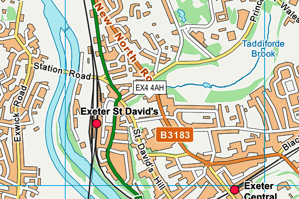 EX4 4AH map - OS VectorMap District (Ordnance Survey)