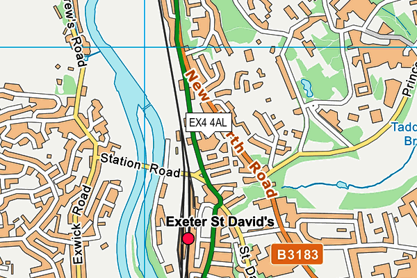 EX4 4AL map - OS VectorMap District (Ordnance Survey)