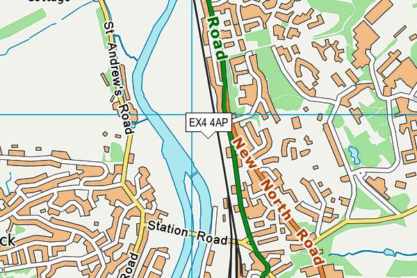 EX4 4AP map - OS VectorMap District (Ordnance Survey)