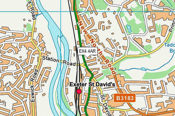 EX4 4AR map - OS VectorMap District (Ordnance Survey)