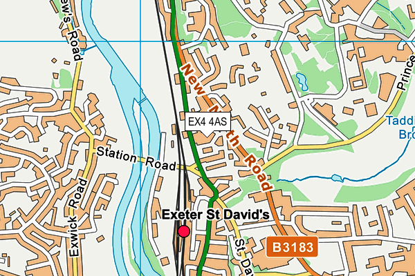EX4 4AS map - OS VectorMap District (Ordnance Survey)